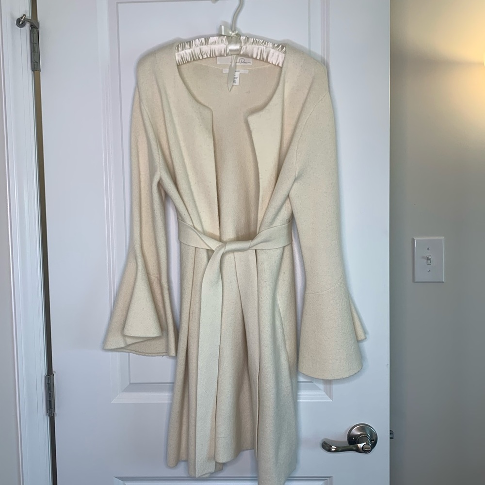 100% CASHMERE cream long sweater